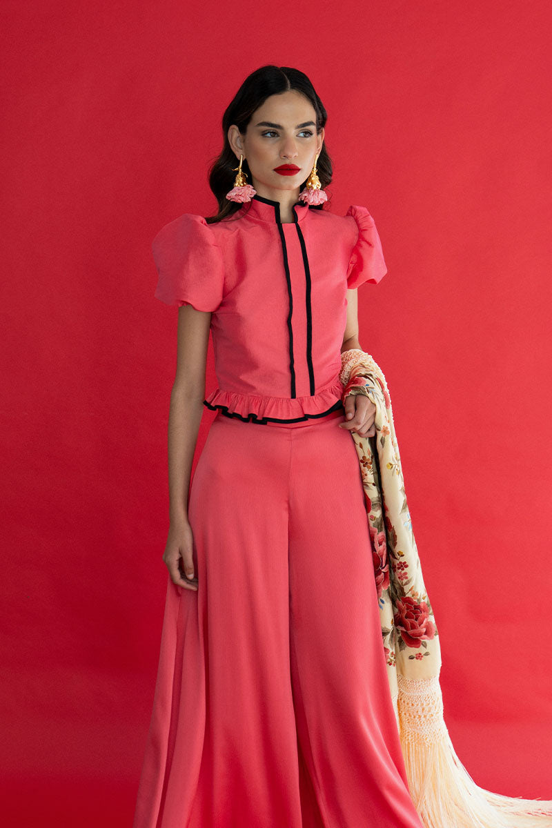 Blusa Farolillo - S, Coral image