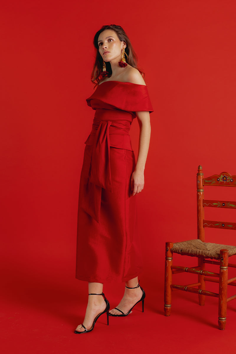 Falda Enea - XS, Rojo image
