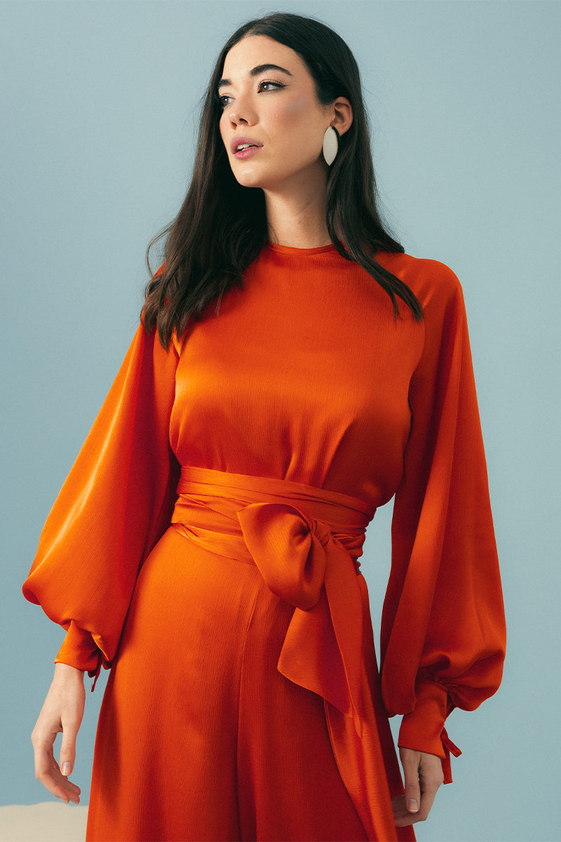 Blusa Arcilla - S, Naranja image