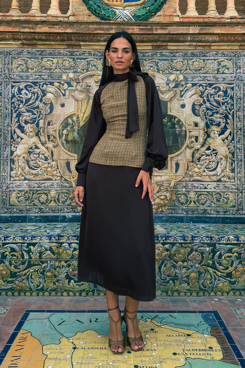Vestido Colombina - M, Marrón image