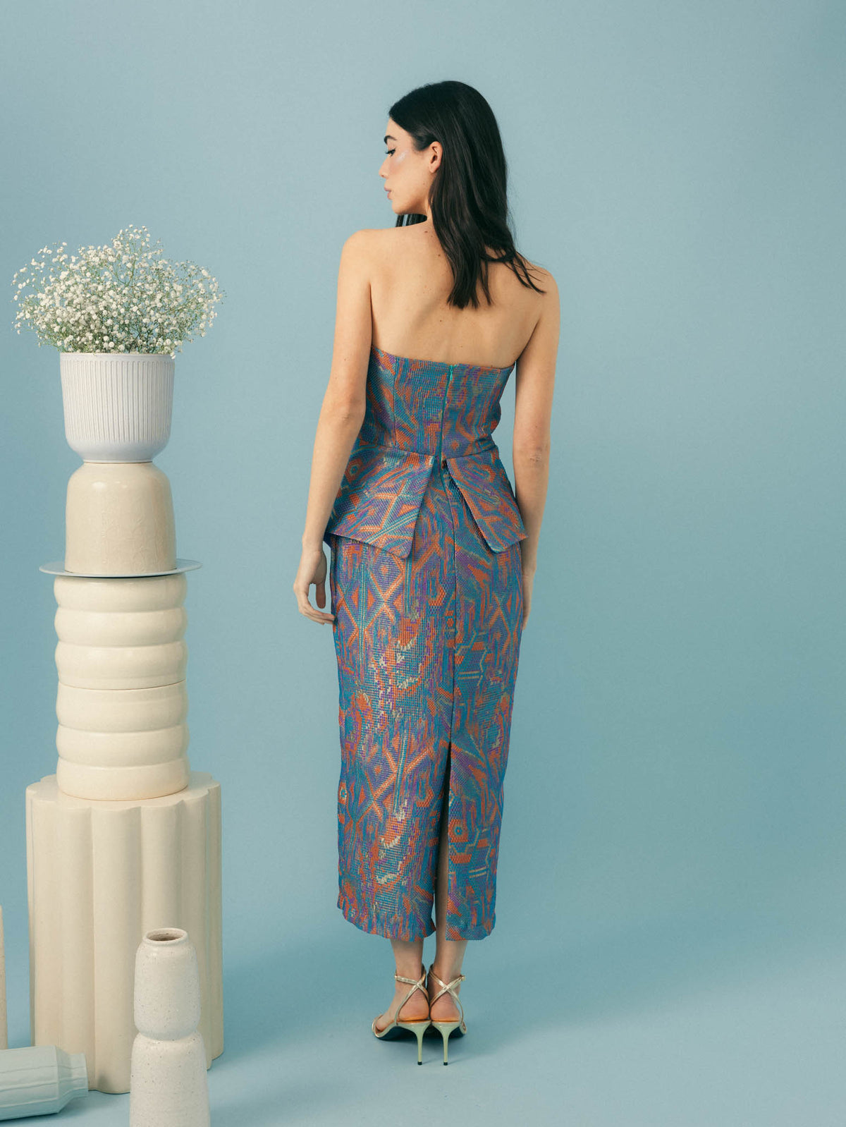 Tile Print Dress