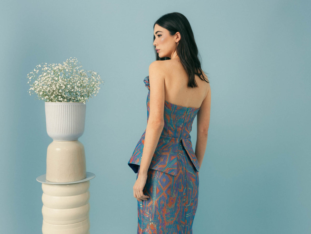 Tile Print Dress