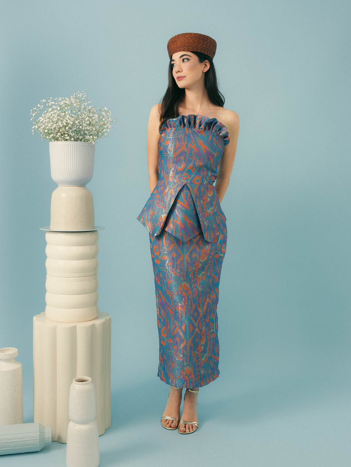 Tile Print Dress