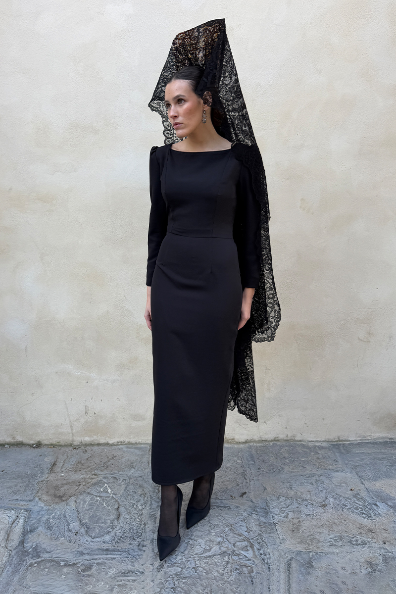 Vestido Mantilla Azabache